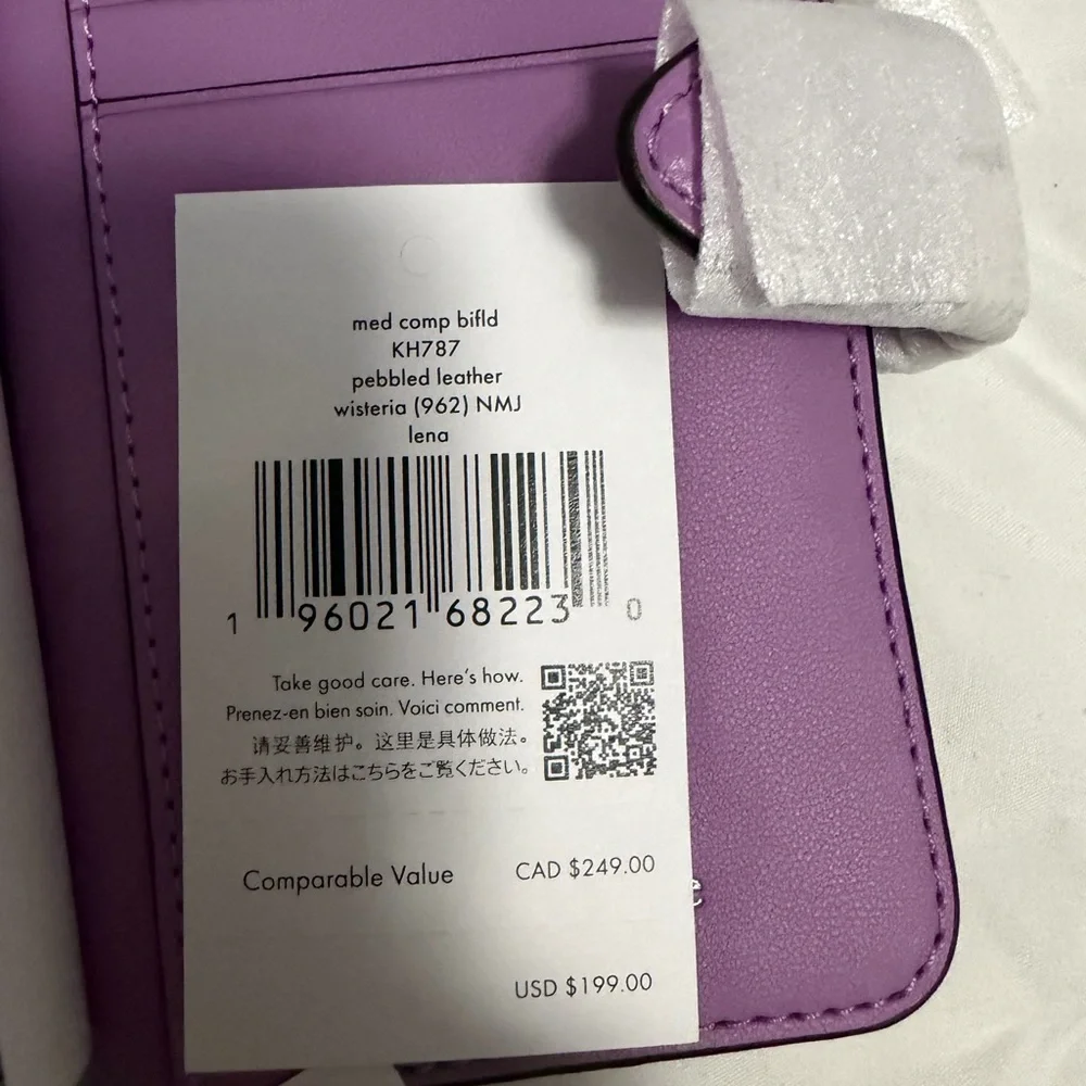 Kate Spade Lilac Leather Wallet - Picture 6 of 6